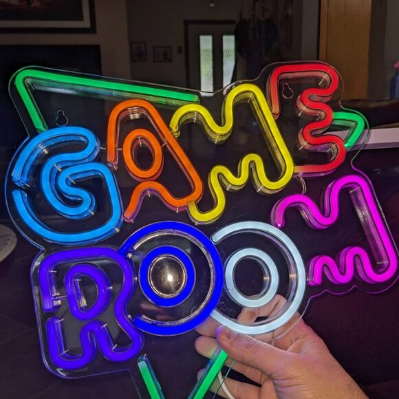 Game Room Neon Sign,Adjustable Colorful Led Neon Signs for Room Wall Decor, USB